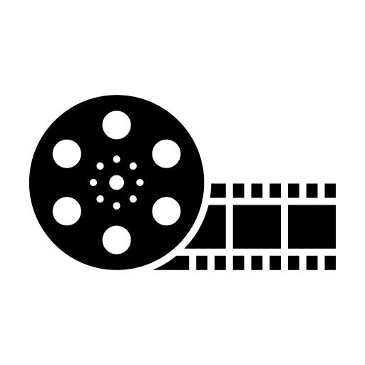Film Reel Glyph Icon