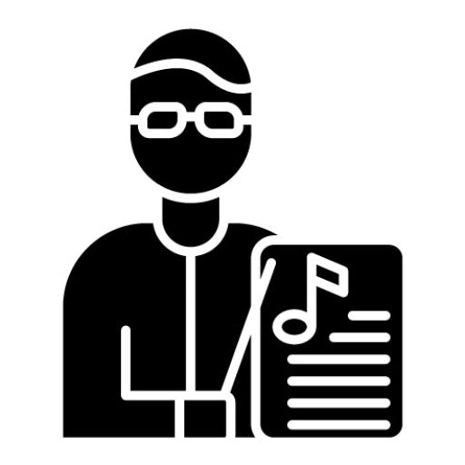Music Teacher Male Glyph Icon