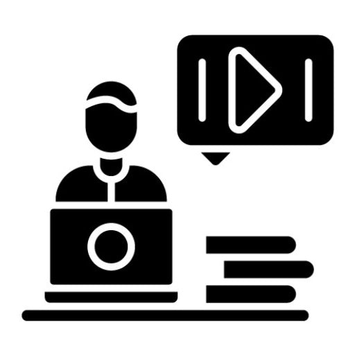 Webinar Glyph Icon | Home Based Business