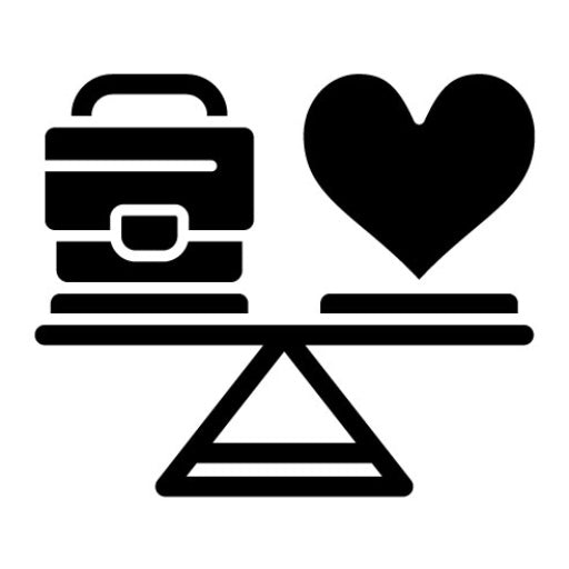 Work Life Balance Glyph Icon | Home Based Business