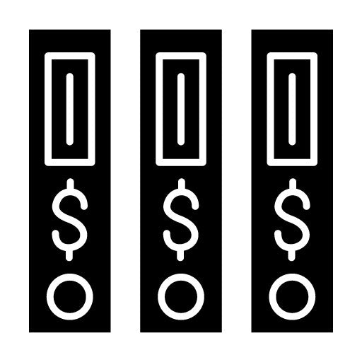 Business Files Glyph Icon