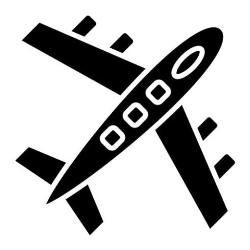 Airplane Glyph Icon | Travel Agency