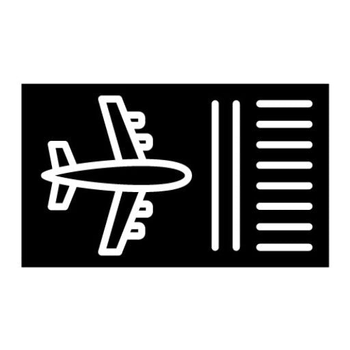 Ticket Glyph Icon | Travel Agency