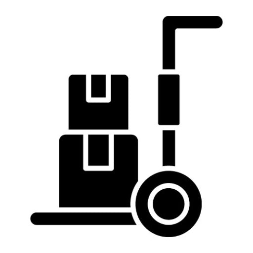 Warehouse Trolley Glyph Icon