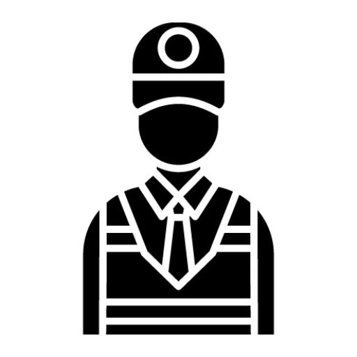 Park Attendant Glyph Icon | Theme Park