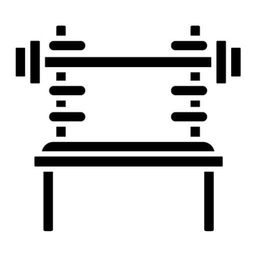 Adjustable Bench Glyph Icon