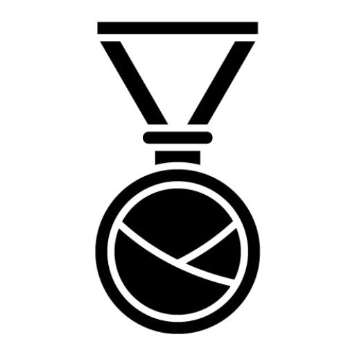 Field Hockey Medal Glyph Icon