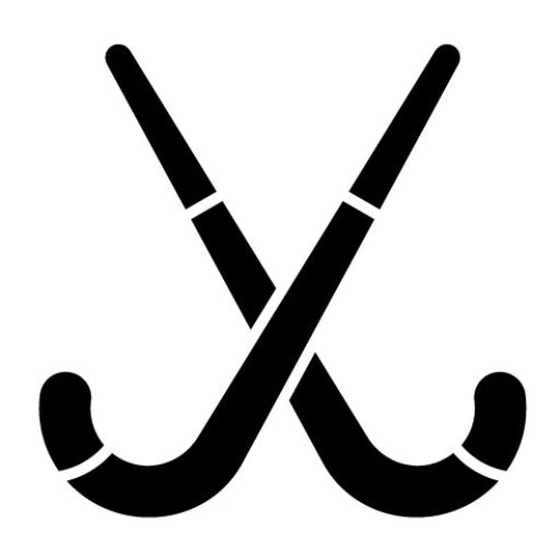 Field Hockey Sticks Glyph Icon