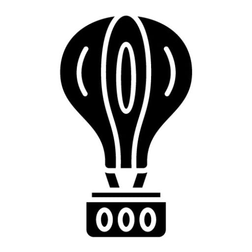 Hot Air Baloon Glyph Icon