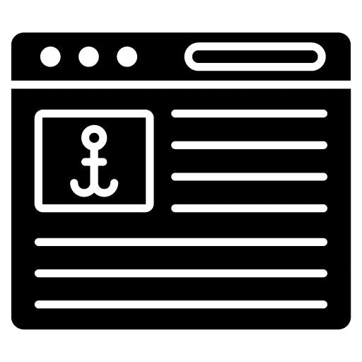 Anchor Text Glyph Icon | Internet Marketing Service
