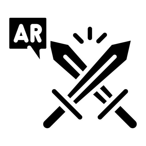 Ar Sword Fight Glyph Icon