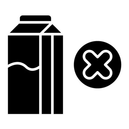 Dairy Free Food Glyph Icon
