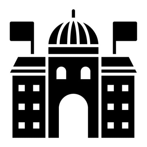 Government Building Glyph Icon