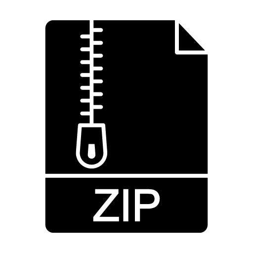 Zip File Glyph Icon