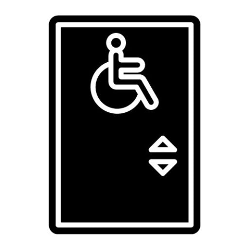 Wheelchair Lift Glyph Icon