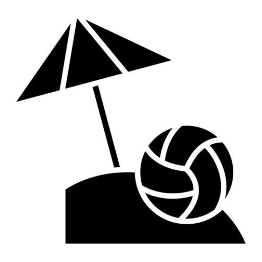 Beach Volleyball Glyph Icon | Water Sports