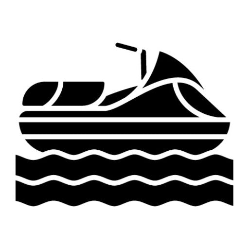 Jet Skiing Glyph Icon