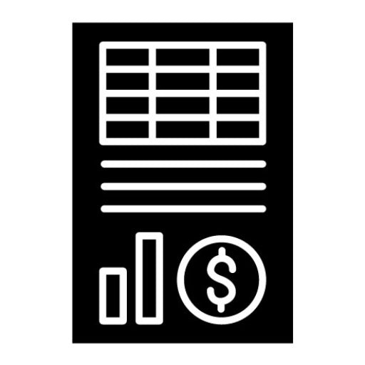 Balance Sheet Glyph Icon