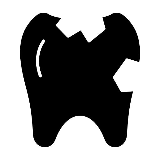 Broken Tooth Glyph Icon