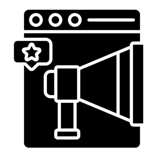 Promote Website Glyph Icon | Digital Marketing