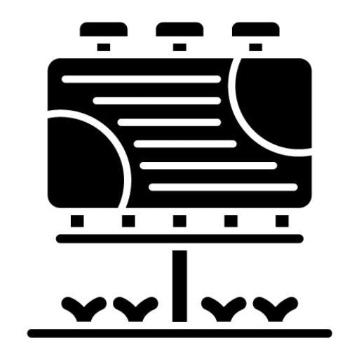 Yard Sign Glyph Icon