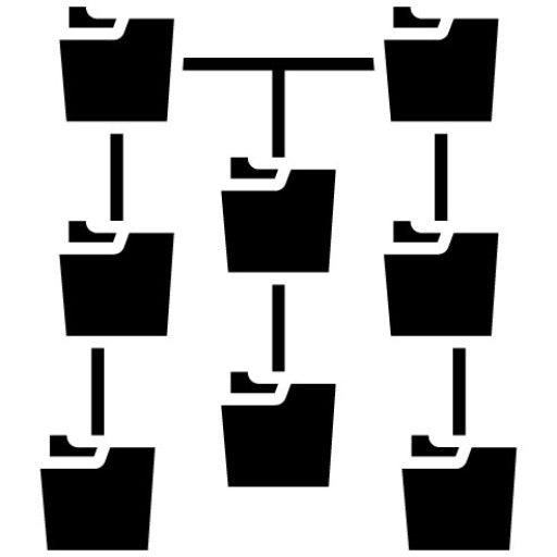 Folders Network Structure Glyph Icon