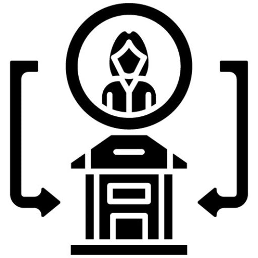 Bank Account Glyph Icon | Online Money Services