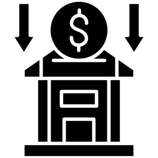 Bank Deposit Glyph Icon