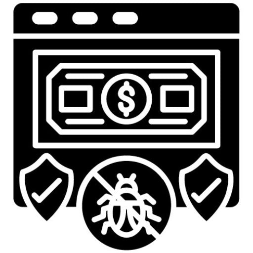 Antivirus Glyph Icon | Online Money Services