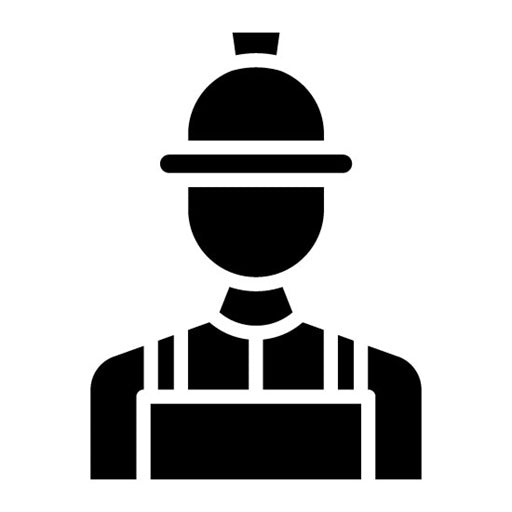 Factory Worker Male Glyph Icon