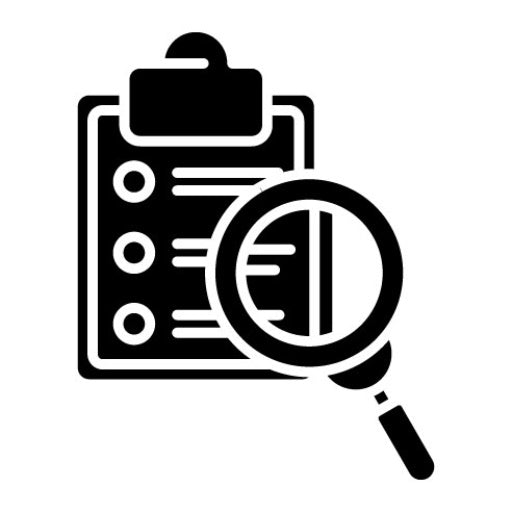 Survey Search Glyph Icon