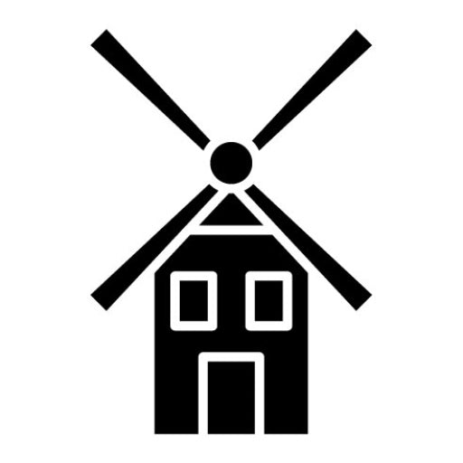 Windmill Glyph Icon | Village