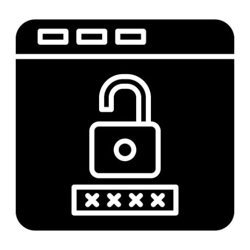Browser Password Glyph Icon