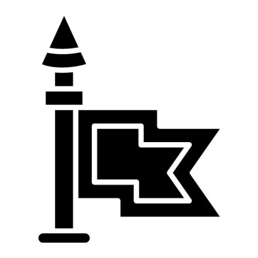 Battle Flag Glyph Icon