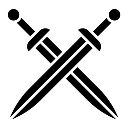 Two Swords Glyph Icon