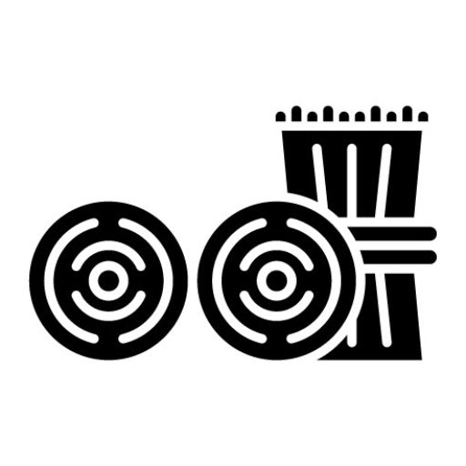 Hay Bale Glyph Icon | Farming and Gardening