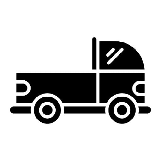 Pickup Truck Glyph Icon | Farming and Gardening
