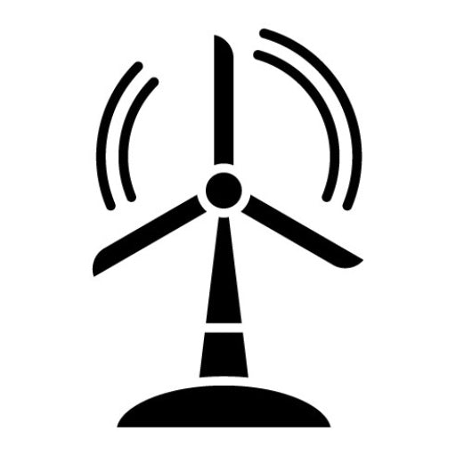 Windmill Glyph Icon | Farming and Gardening