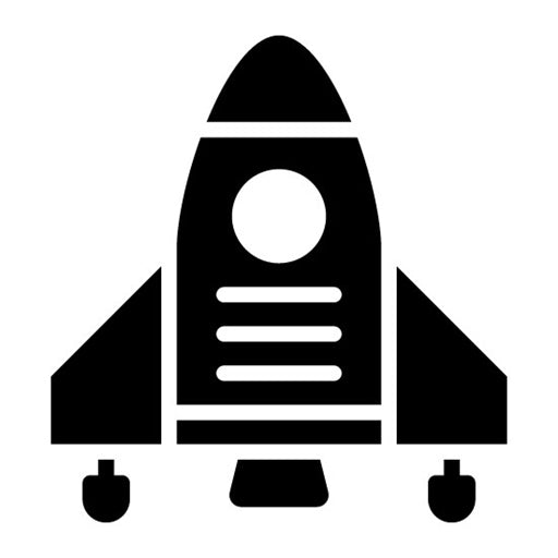 Spaceship Glyph Icon