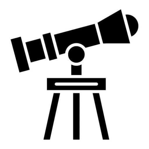 Telescope Glyph Icon | Research and Science