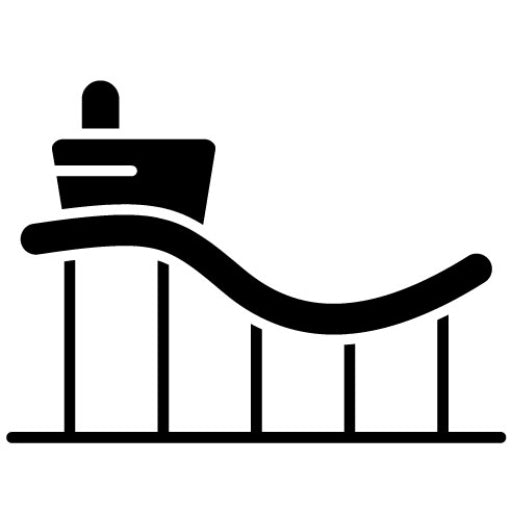 Thrill Ride Glyph Icon