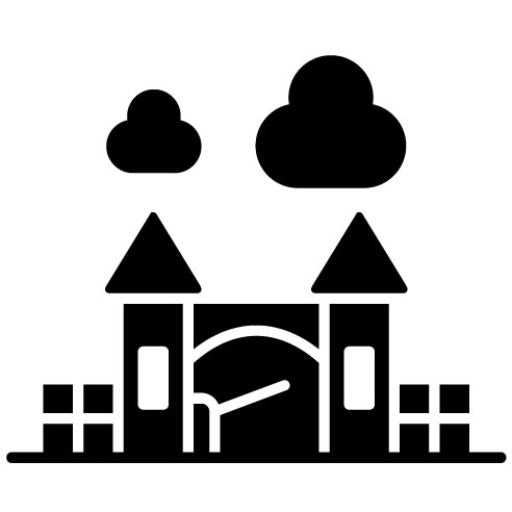 Amusement Park Entrance Glyph Icon