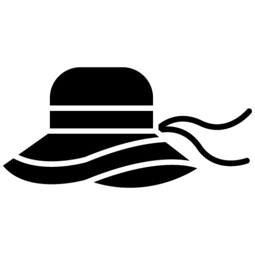 Beach Hat Glyph Icon
