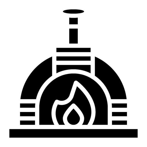 Italian Pizza Oven Glyph Icon