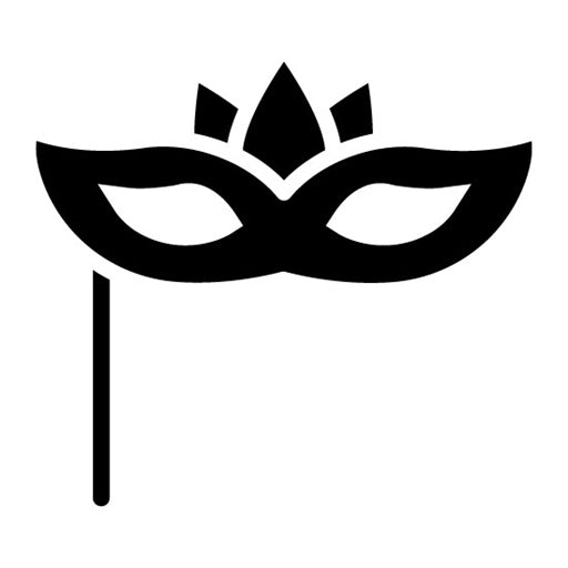 Venetian Mask Glyph Icon