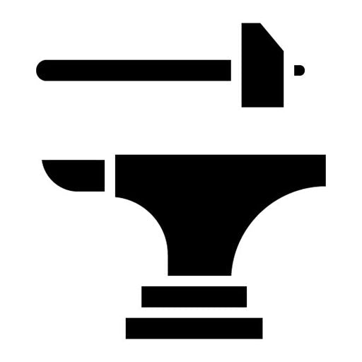 Anvil Shoot Glyph Icon