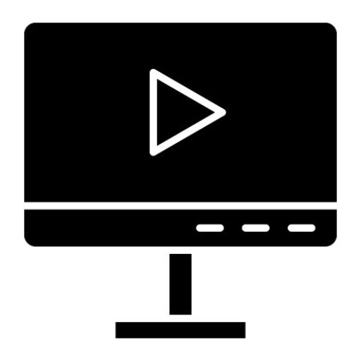TV Screen Glyph Icon