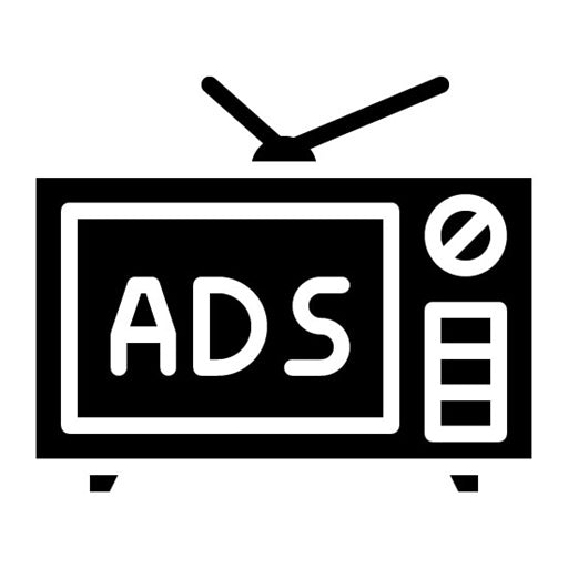 TV Ads Glyph Icon | Shoemaker