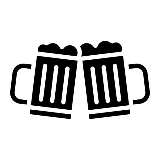 Beers Toasting Glyph Icon