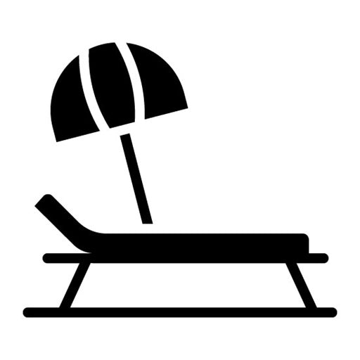 Beach Chair Glyph Icon
